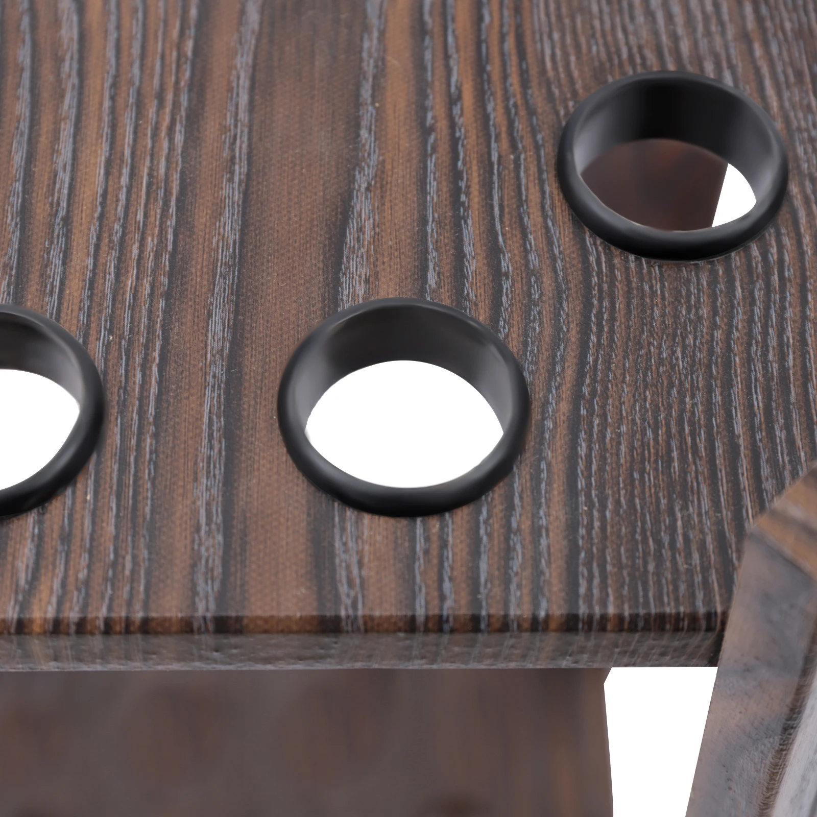 8-Loch Billardqueue-Ständer in Braun, Multifunktionaler Holz-Poolqueue-Halter 30*30*60cm für Angelruten und Golfschläger – Detail 5