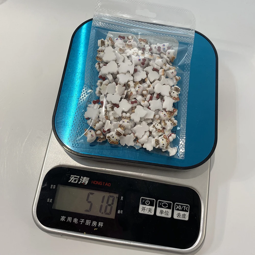50g/봉지 3D 레오파드 리본 헬로키티 네일 참 귀여운 만화 레진 키티 고양이 네일아트 라인스톤 매니큐어 데코레이션