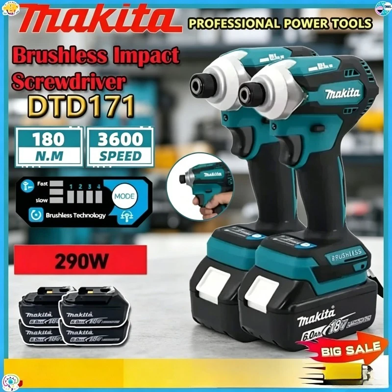 makita-dtd171-impact-driver-brushless-electric-screwdriver-rechargable-drill-driver-makita-power-tool-for-makita-battery