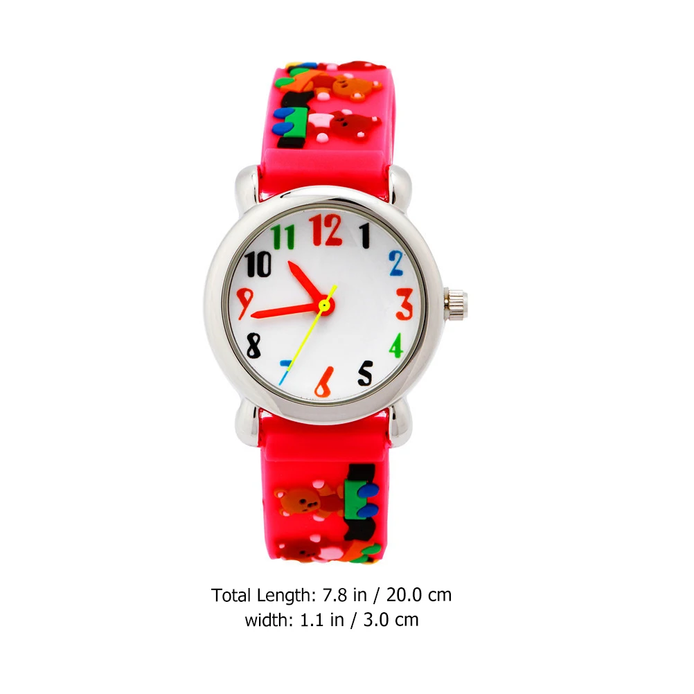 

3D Cartoon for Kids Children Quartz Wristwatch Plastic Student Lovely Adjustable Strap Cartoon Watch For Kids Birthday Gift