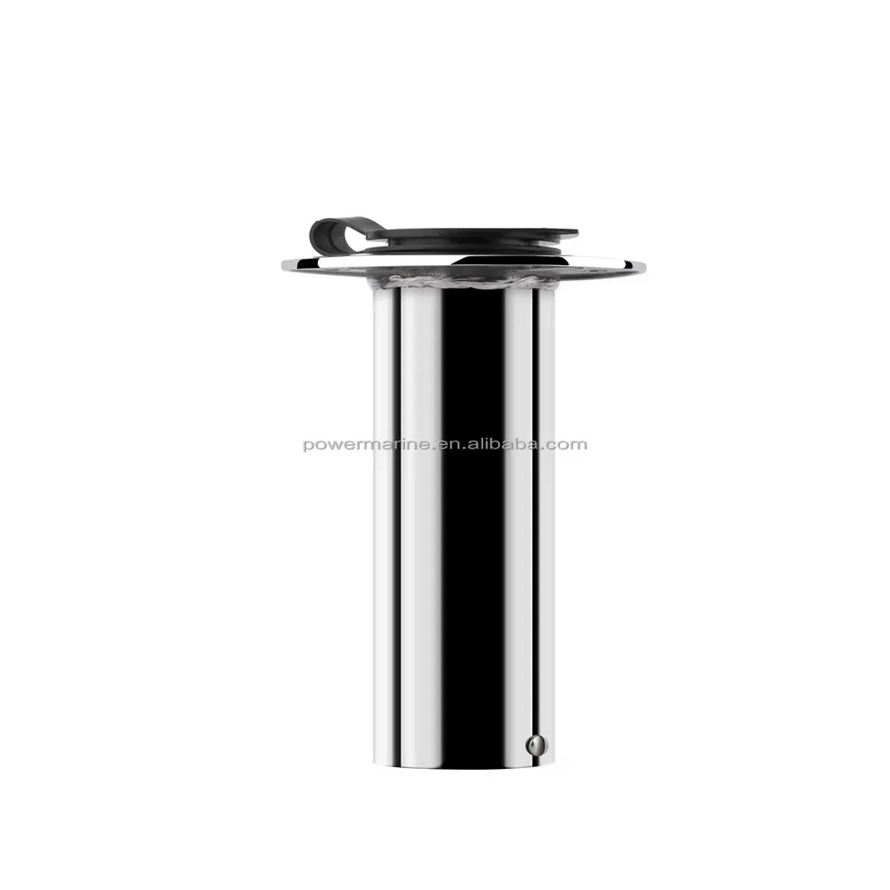 Embedded Fishing Rod Holder Stainless Steel Mount with Gasket and Cap for Boat Deck Durable