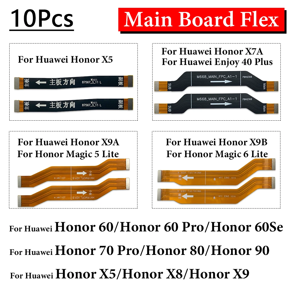 

10 шт. гибкий разъем материнской платы, гибкий кабель для Huawei Honor 60 70 Pro 80 90 X7 X7A X8 X8A X8B X9 X9A X9B Magic 5 6 Lite