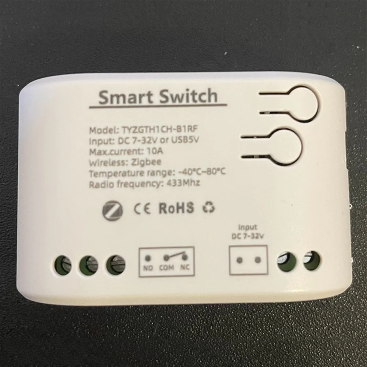 

FZFZ Tuya Smart Zigbee Switch with Temperature Sensor Passive Dry Contact Zigbee Relay Work with Home Assistant DC 7-32V
