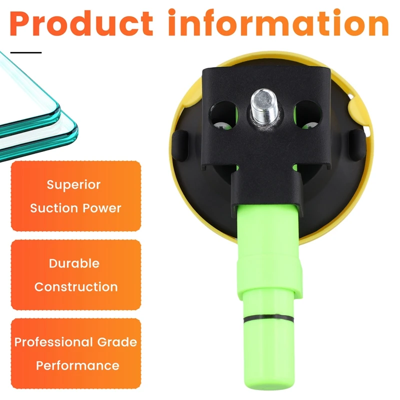 Ventosa de bomba manual de alta resistencia, ventosa cóncava de 3 ", 75Mm, con perno roscado G3/8