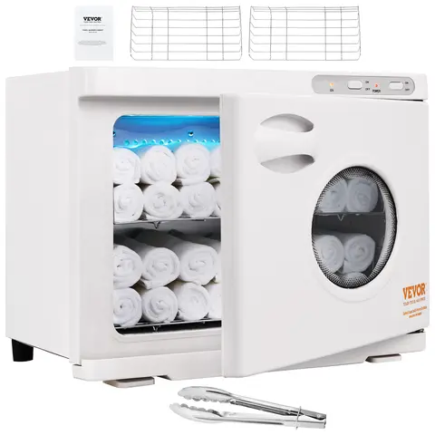 SucceBuy Hot Towel Warmer 8/23L Large Capacity with See Through Window 2-in-1 Quick All-round Heating for Facials SPA Massage Salon