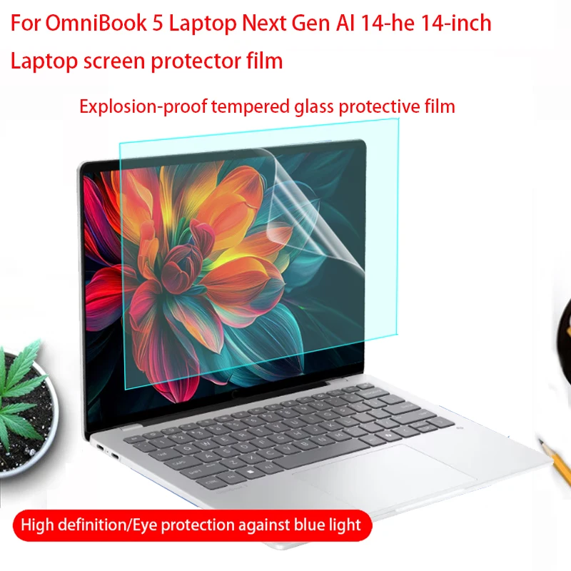 

Защитная пленка для экрана HP OmniBook 5 Laptop Next Gen AI 14-he0017nr, 14-дюймовая пленка для клавиатуры компьютера 14-he, HD-пленка с защитой от синего света