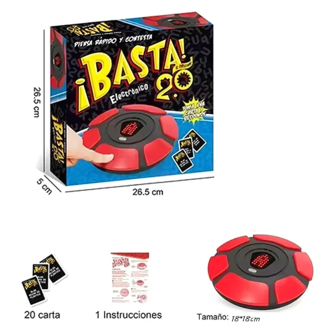 

Basta 2.0 Spanish Word Board Game Electronic Button Digital Display Quick Thinking Letters Pressing Travel Games Gifts