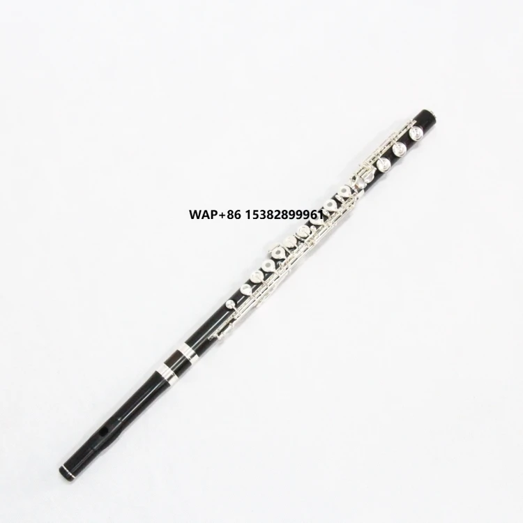 

OEM Chinese Intermediate Head Joint Grenadilla African Blackwood Cfoot 17Open Holes FlautaFluit Flauto Silver Plated Ebony Flute