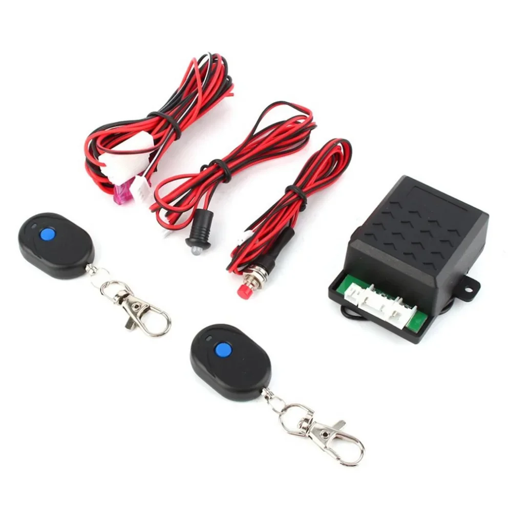 12V Universal Wireless Engine Lock Locking Car Alarm Systems Anti-Hijacking Intelligent Circuit Cut Off Auto Unlock Immobilizer