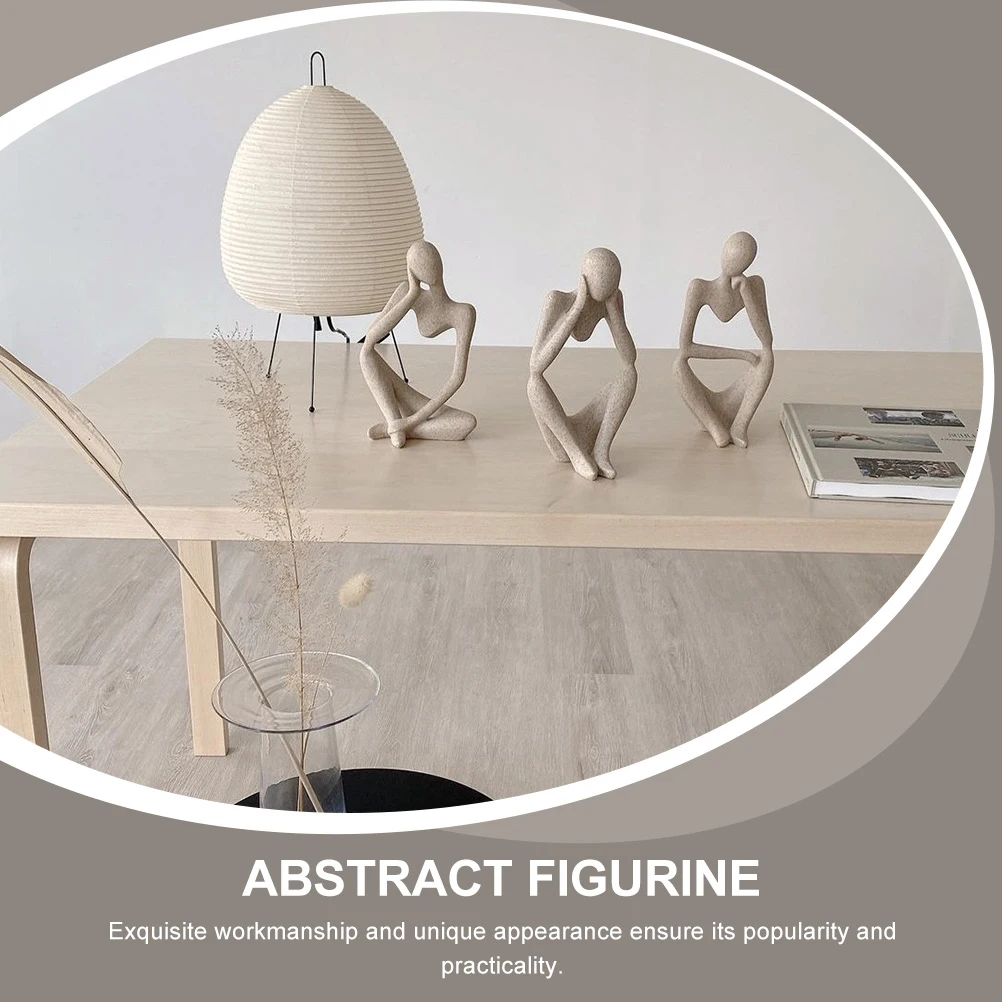 

Character Ornament Statue Decor Home Office Accessories Living Room Sculpture Abstract Figurine Thinker Decorations