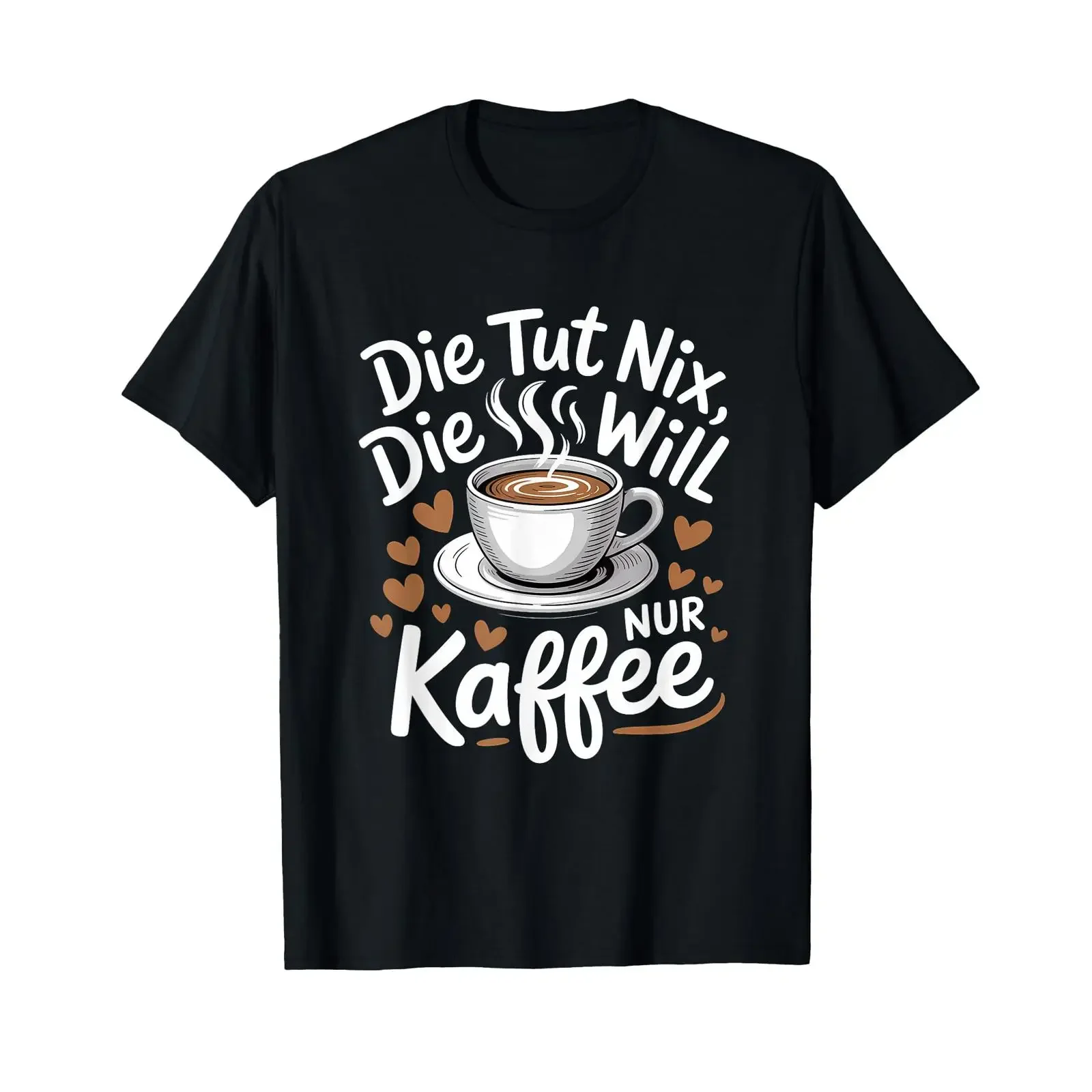 T shirt with German text Die Tut Nix Will Nur Kaffee Morgenmuffel Language vintage Washed Stylish designer clothes Versatile