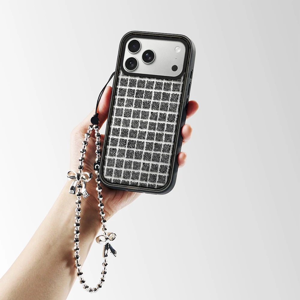 

Simple Grid Anime Black Border Magnetic Cover for IPhone 12 13 14 15 16 17 Pro Max Case for IPhone 17 Air