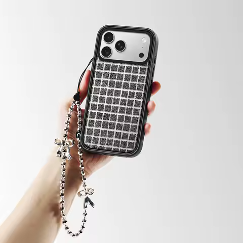 Simple Grid Anime Black Border Magnetic Cover for IPhone 12 13 14 15 16 17 Pro Max Case for IPhone 17 Air