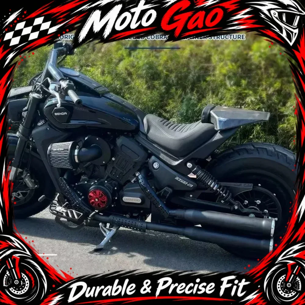 【Precise Fit】Motorcycle modified Cobra exhaust pipe modified valve exhaust thick and low FOR BENDA Dark Flag 500