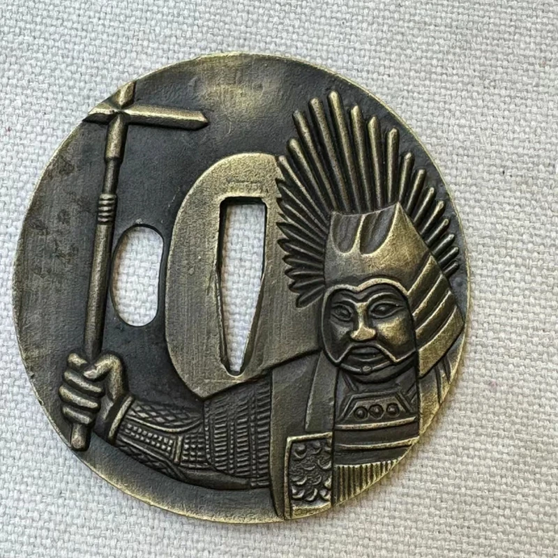 

Excellent Sword Fitting Home Decorate Saber Part Blade Guard Tsuba Two Gladiator For Japan Katana Ninja Edged Tanto*