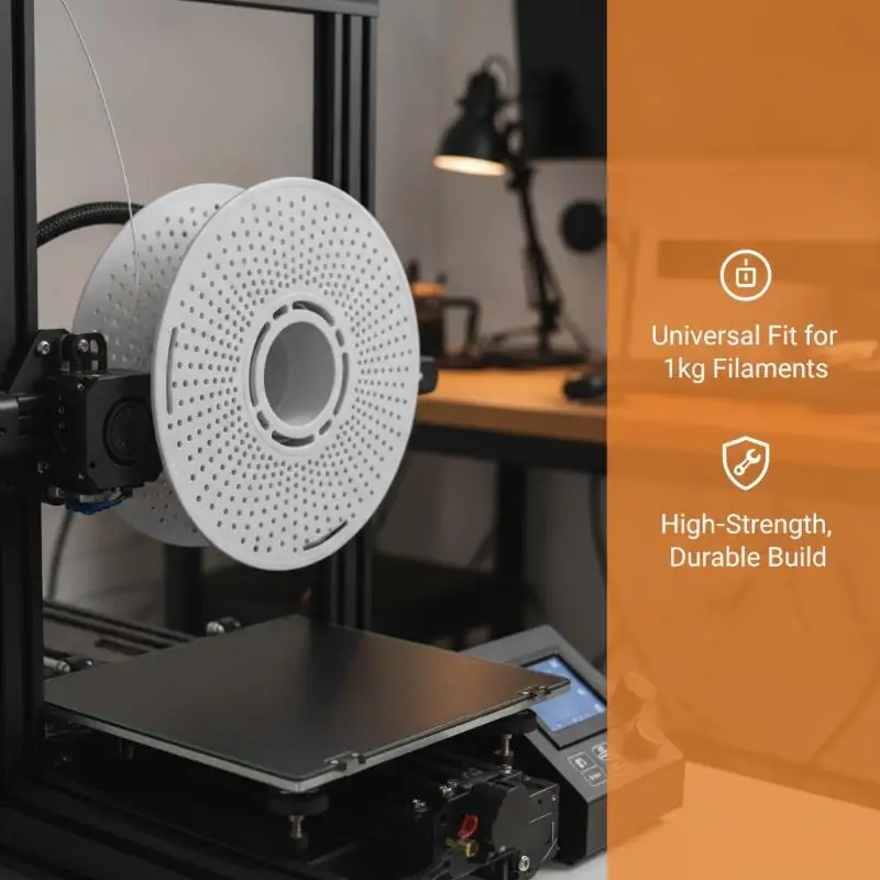 3D Printer PLA Filament Low Warp Smooth Clog-Free 1.75mm 1kg Spool for DIY Home 3D Printing Projects