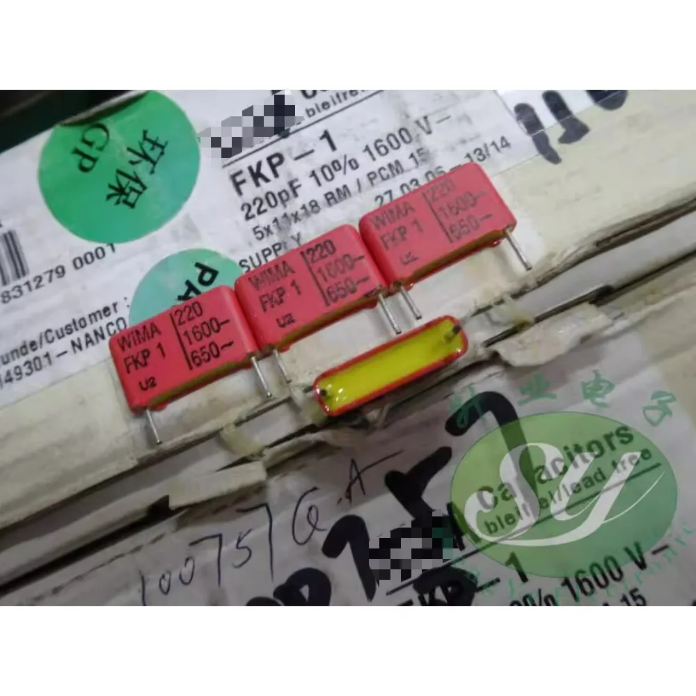 10PCS FKP1 0.00022uF/1600V 0.22nf 220pf 221 brand new 15mm film capacitor