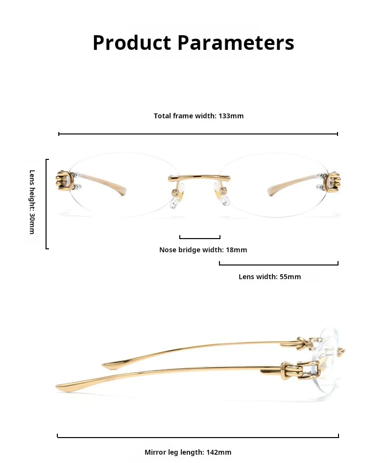 Yimaruili 0670WK Eyeglasses — Frame Dimensions & Sizing Chart