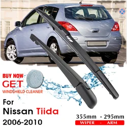 Car Wiper Blade Rear Back Window Windscreen Windshield Wipers For Nissan Tiida Hatchback 355 mm 2006-2010 Auto Accessories