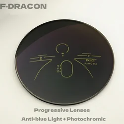 Anti-blue Light Photochromic Progressive Lenses 1.56 161 1.67 1.74 Ultra-thin HD Anti-UV Optical Multi-focal Lenses 1 Pair