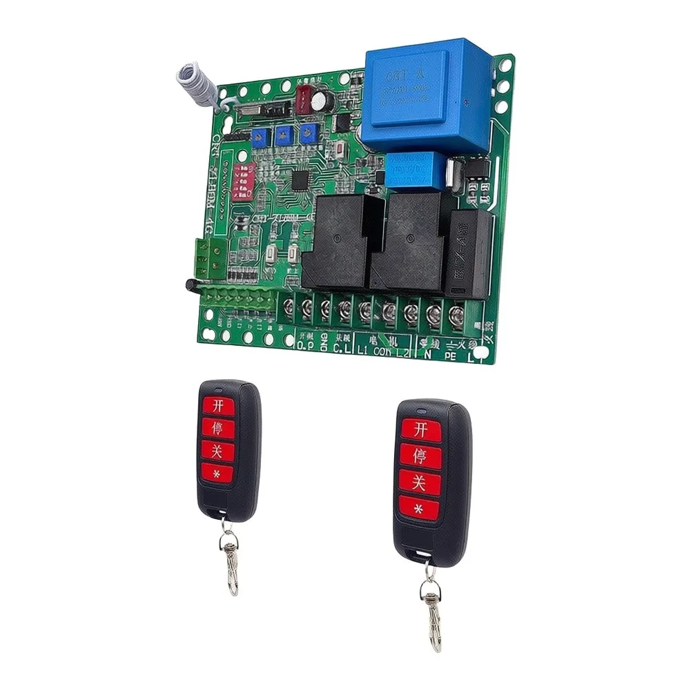 Electric Gate Control Board for Sliding Doors with Safety Reverse Function LED Indicators and Remote Operation