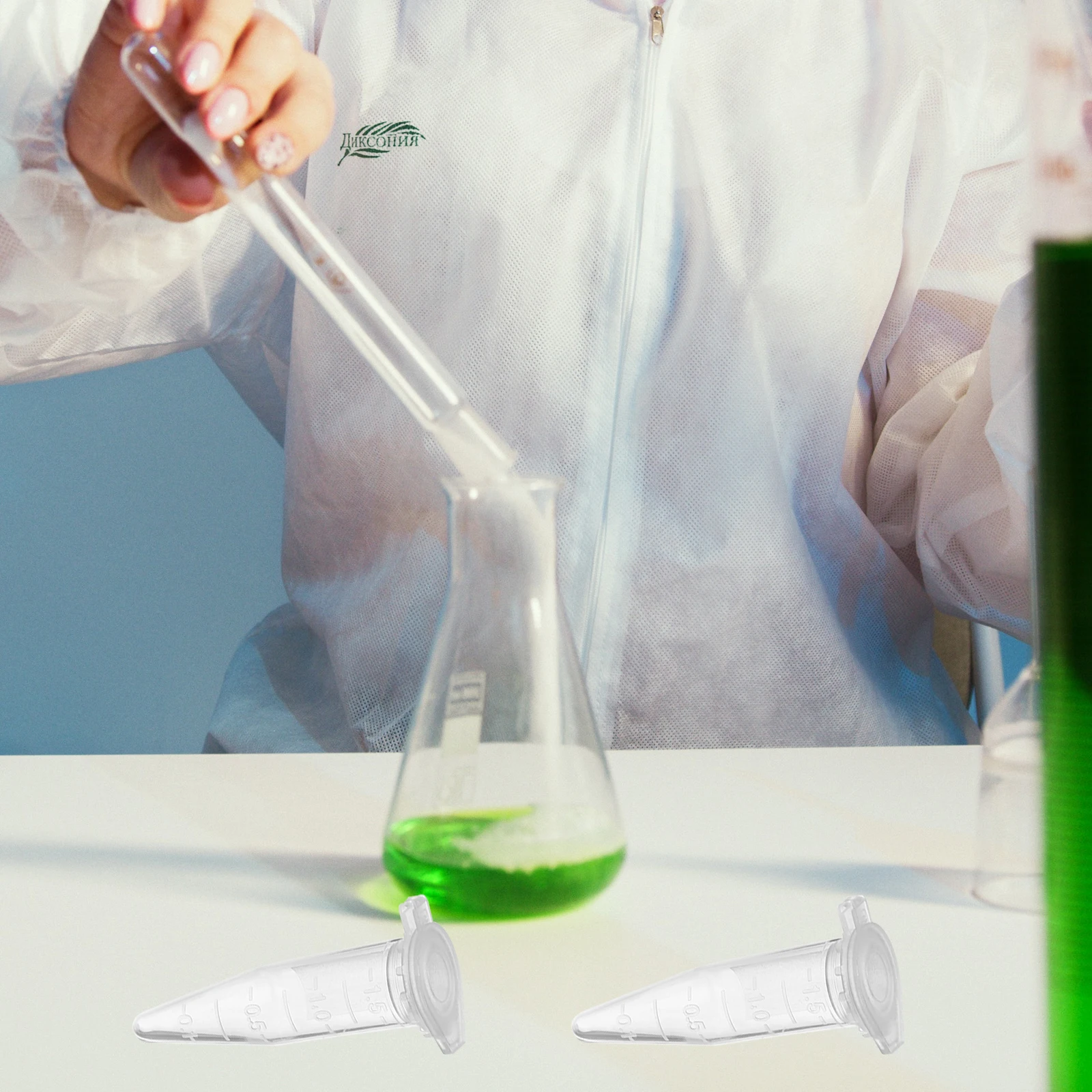 

500 Pcs Centrifugal Tube Vials Plastic Test Tubes Scale Laboratory Containers