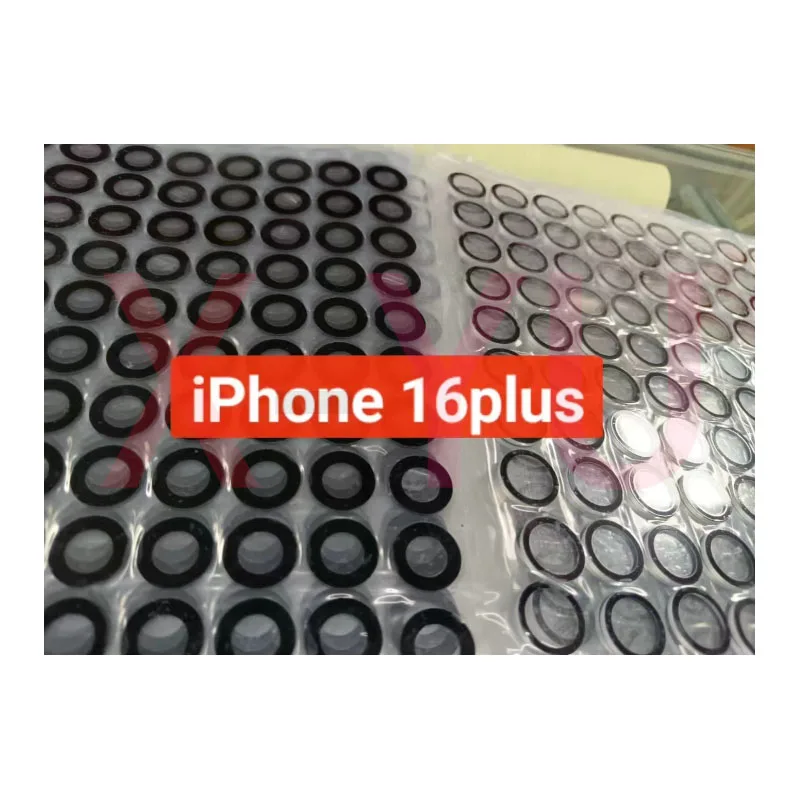 10PCS For Iphone 16 Plus Pro Max Rear Back Camera Glass Lens Cover With Ahesive Sticker Replacement Parts