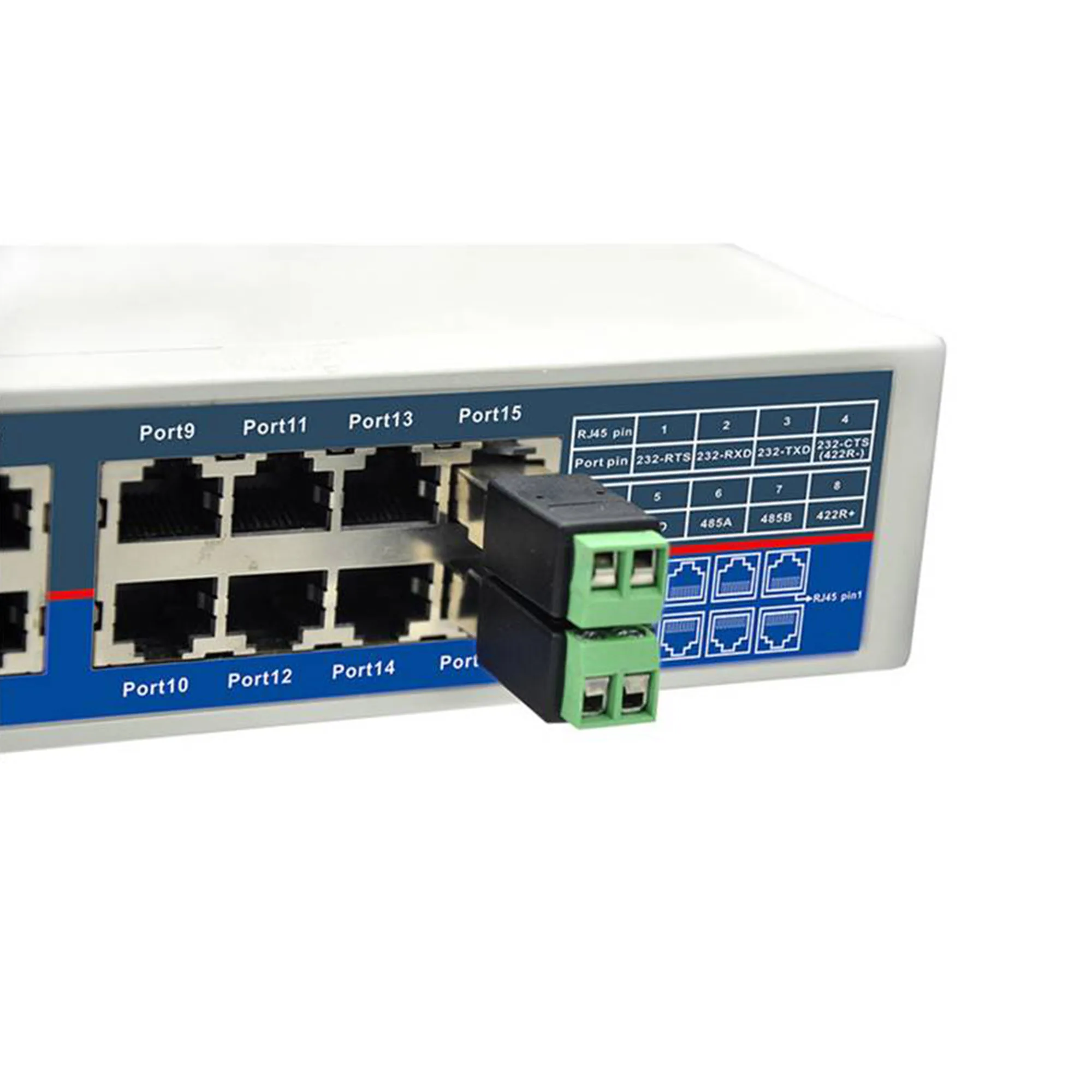 1pc RJ45 Male to 485 2 Pin (4 5P) Screw Terminal Adapter Connector Splitter CCTV DVR