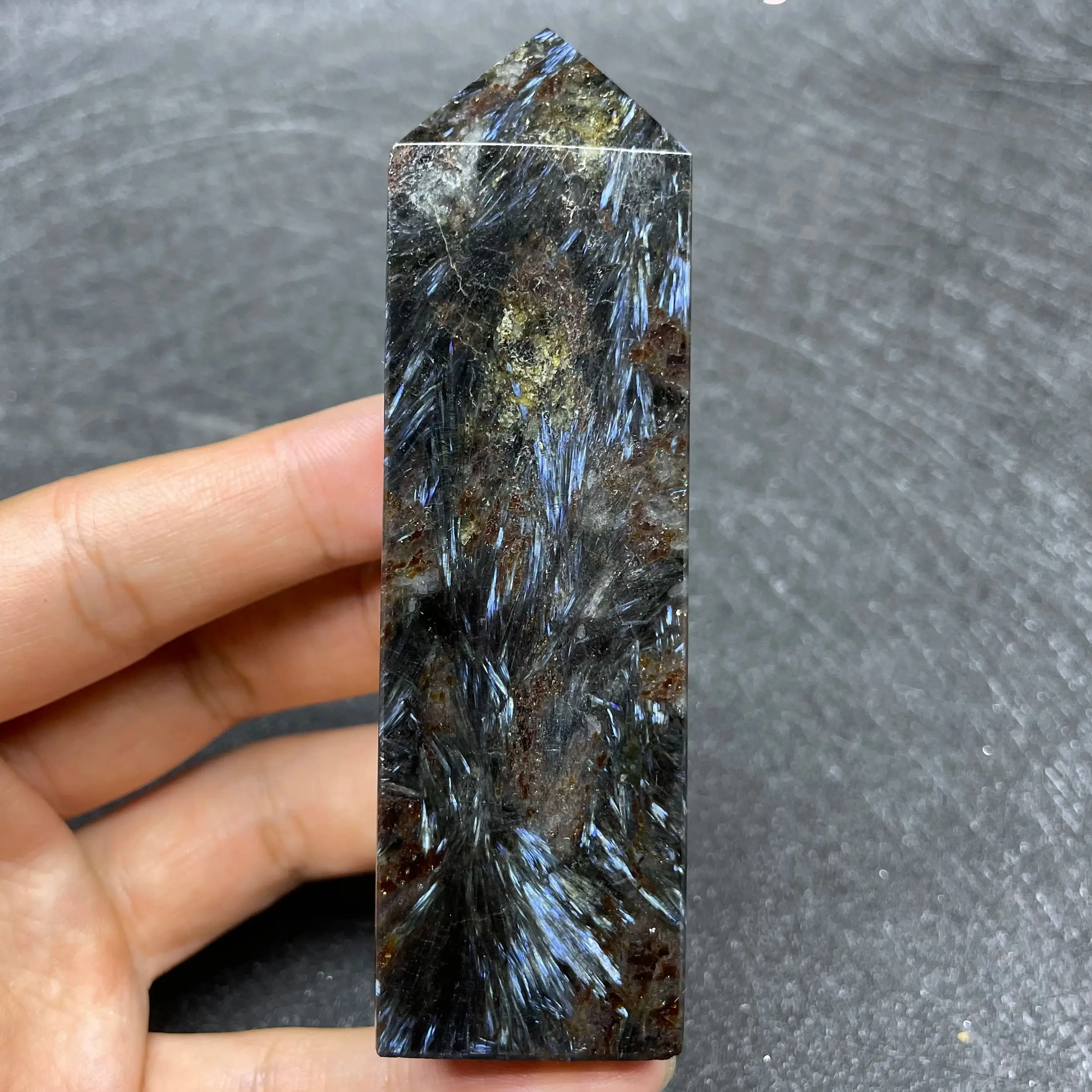 

Natural Stone Fireworks Garnet Wand Point Polished Crystal Tower Decoration Reiki Healing Obelisk Gift