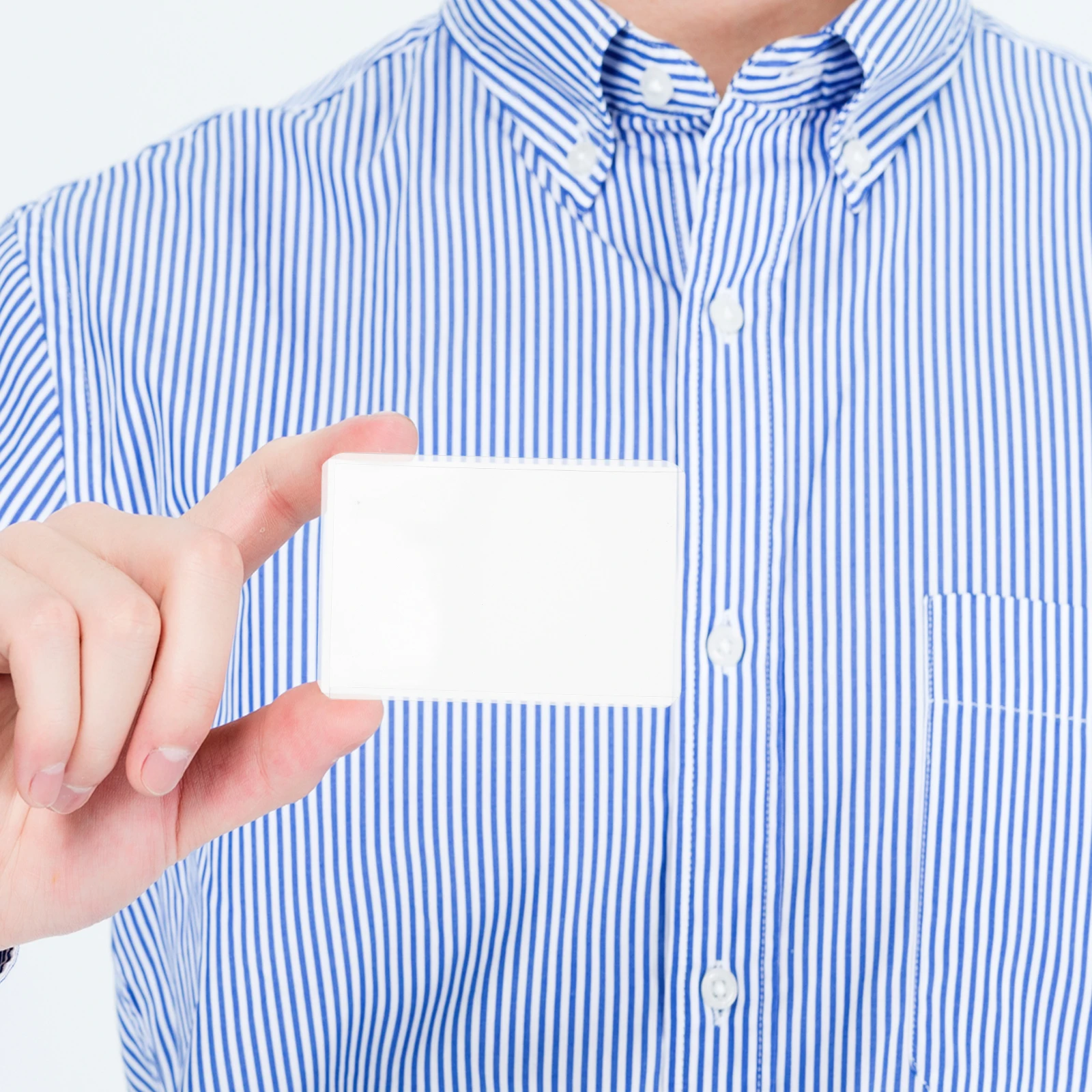 

3Pcs Transparent Id Card Sleeve Wear Resistant Multifunctional Storage for Credit Student Badges Office School Use