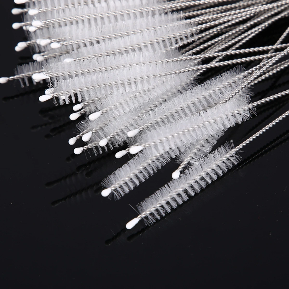 10Pcs Drinking Straw Cleaning Brush Kit Straw Tube Pipe Cleaner Stainless Steel Long Handle Cleaning Brushes for Straws