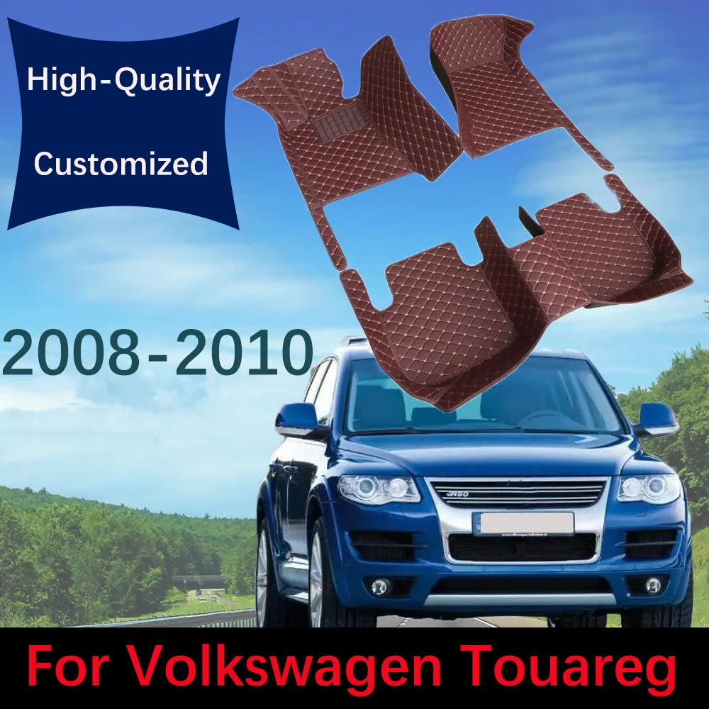 

Custom Leather Car Floor Mats For VW Volkswagen Touareg 2008 2009 2010 Automobile Carpet Rugs Foot Pads Parts Accessories