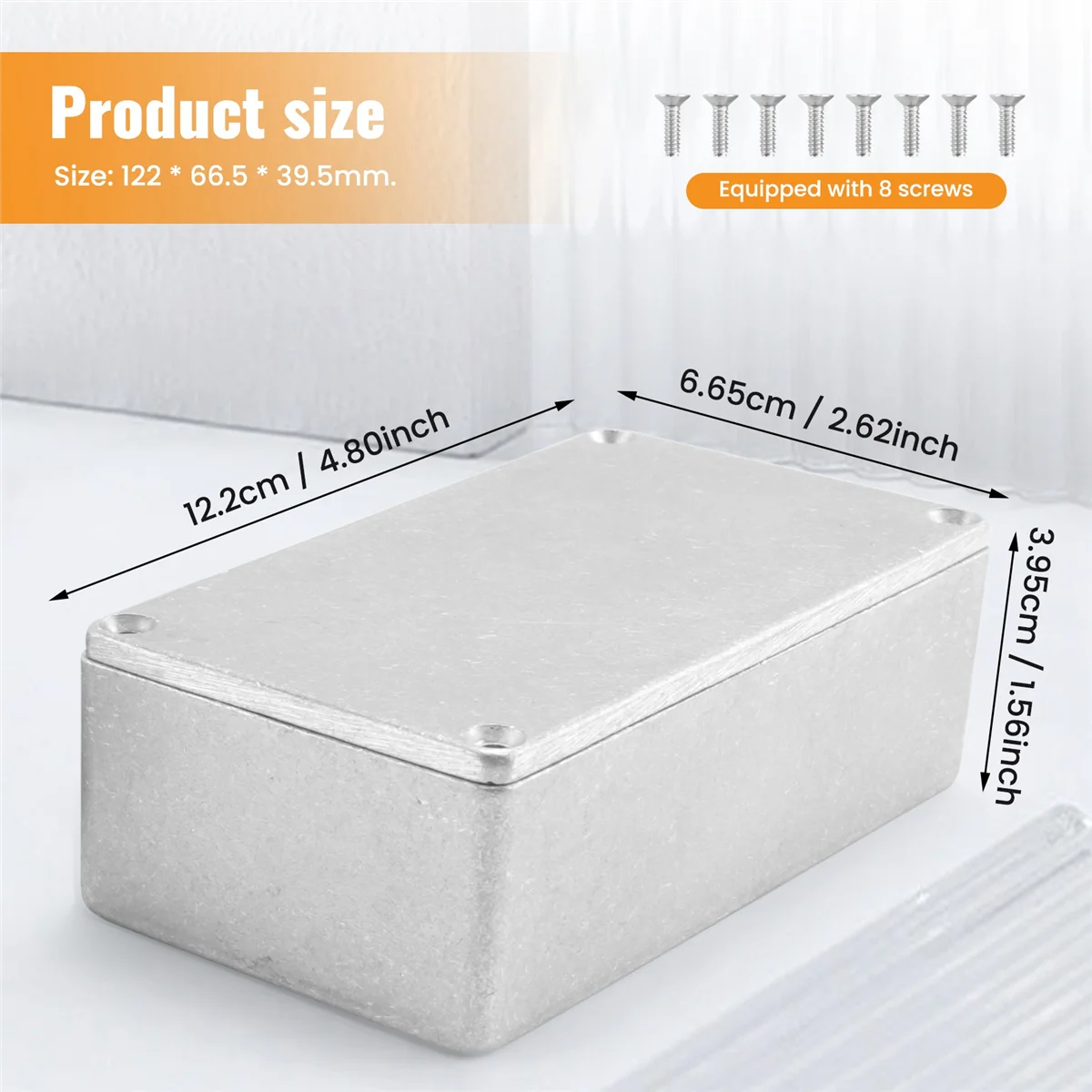 BVBV 2 قطعة 125B/1590N1 علبة ألومنيوم للجيتار stompbox وعلبة الدواسة لمشروع دواسة تأثير الجيتار