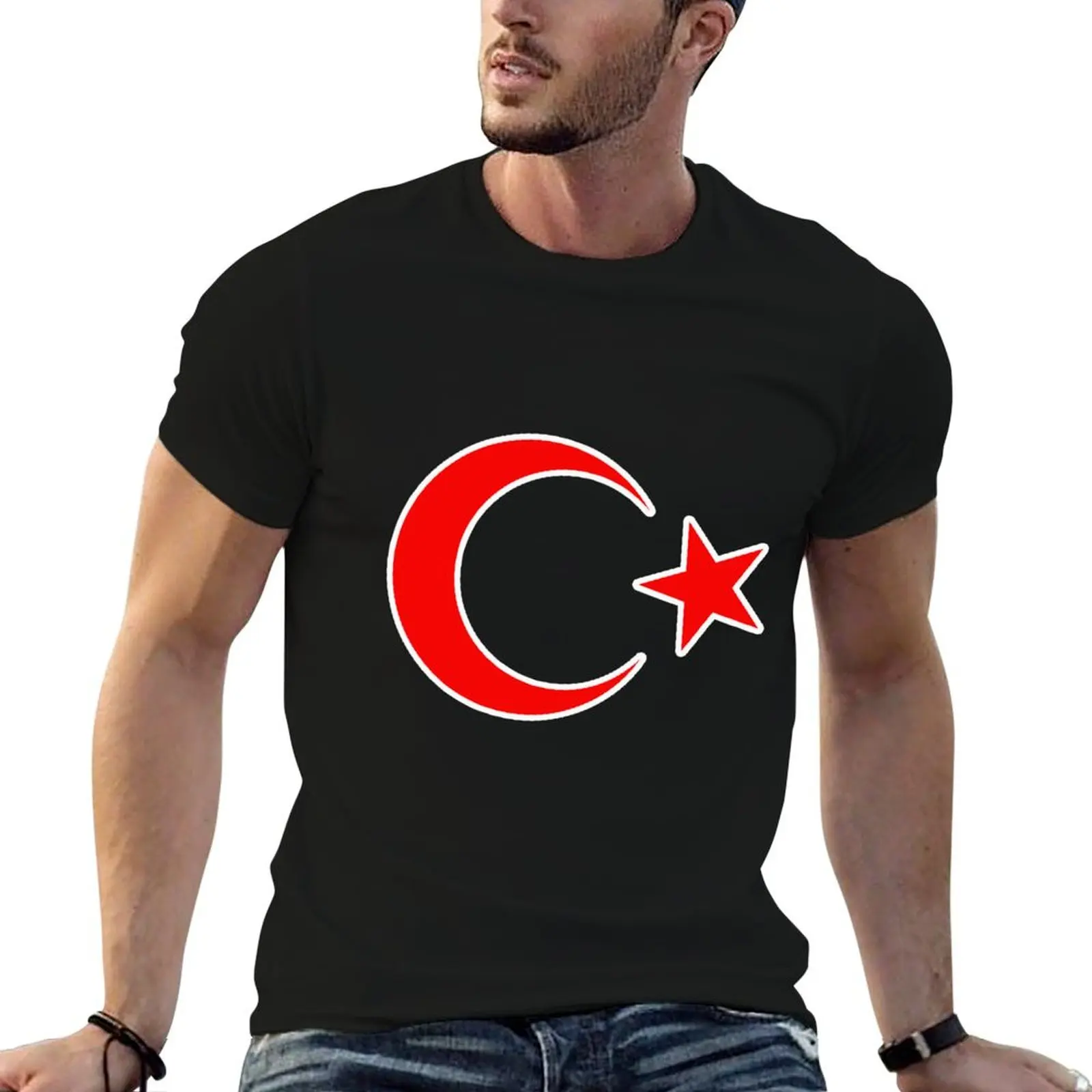 

hilal turkey T-Shirt man tshirt t shirts for man graphic funny t shirts for man graphic vintage T-Shirt