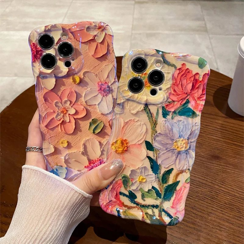 Модный Ударопрочный Мягкий чехол для iPhone 15 14 13 12 11 Pro Max с волнистыми краями