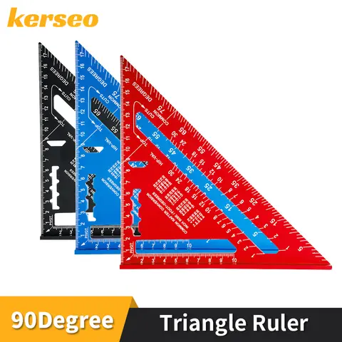 삼각형 눈금자 알루미늄 합금 목수 세트, 7 인치 측정 도구, 사각 삼각형 메트릭 사각 각도 목공 도구