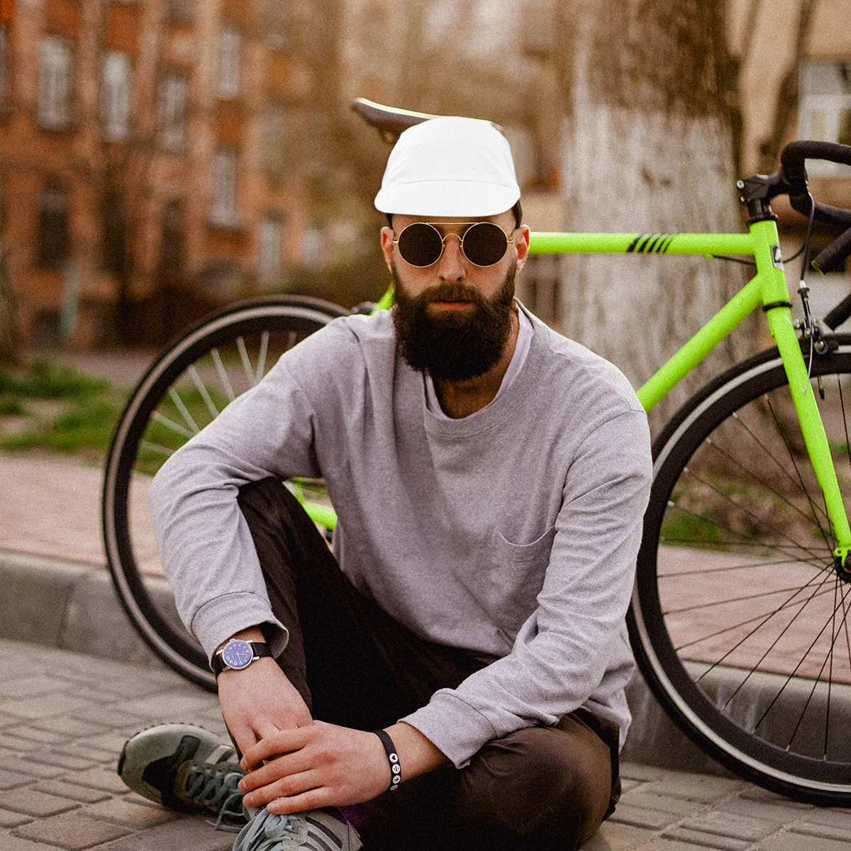 

Cycling Cap Quick Dry Breathable Bike Cloth Hat for Sports Sweat Absorbent Skull Caps Under Mesh Fabric Fits Most Heads