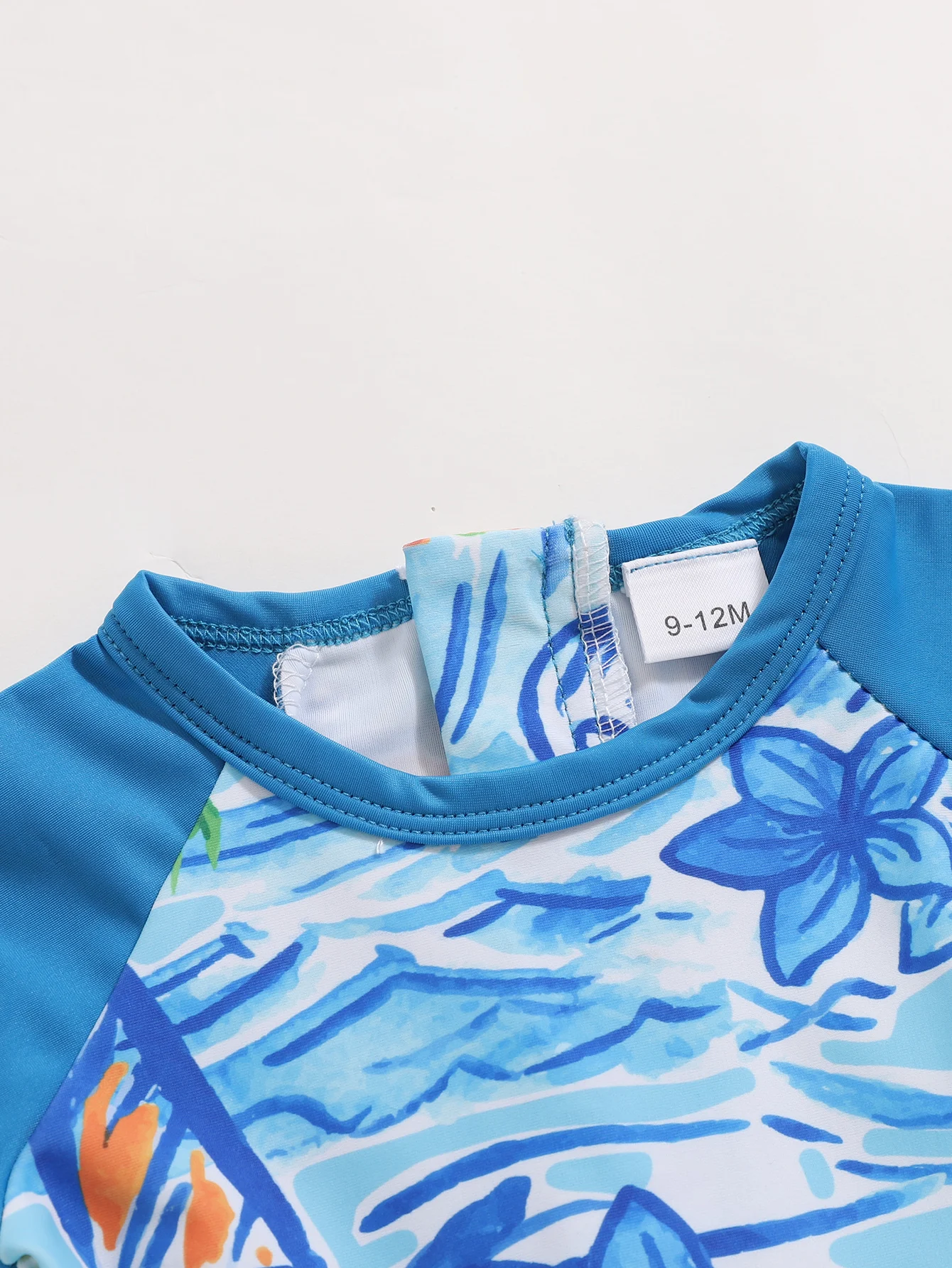 الصيف ملابس السباحة عطلة السفر السباحة عارضة مريحة قصيرة الأكمام السراويل رومبير طفل رضيع الكرتون الطباعة #3