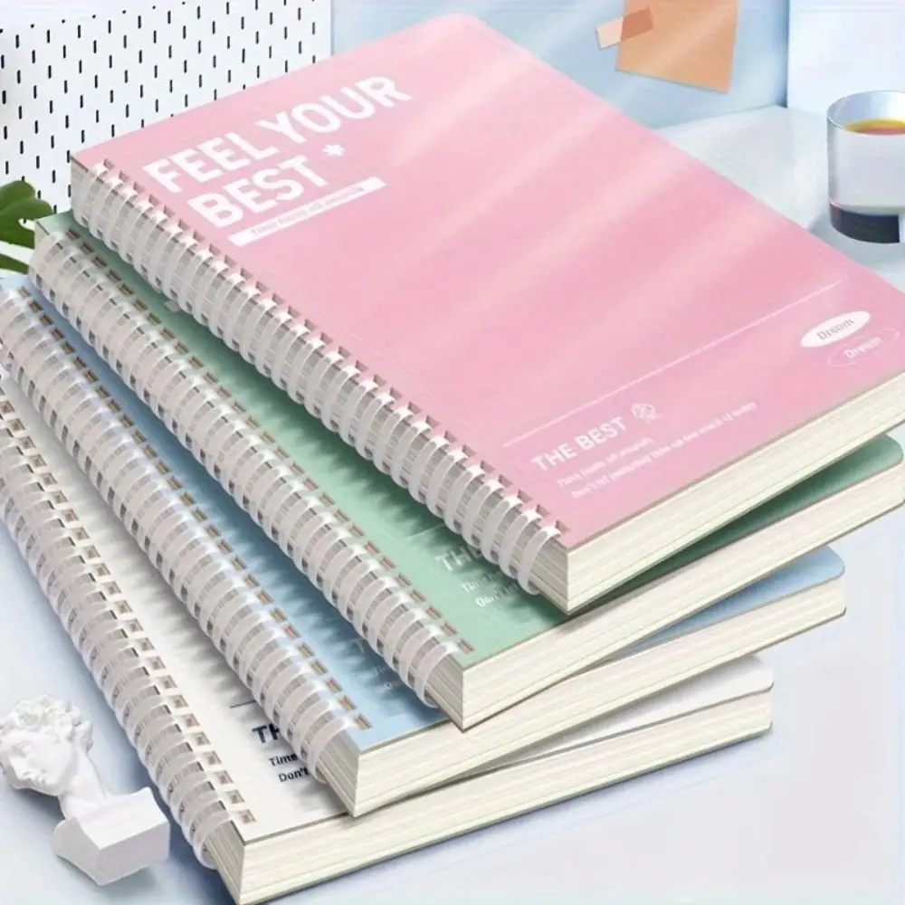 60Sheets/Book A5 Spiral Notebooks Perforated Pages Color Diary Book Horizontal Line Inner Pages Hand Account Book Gift Notepad