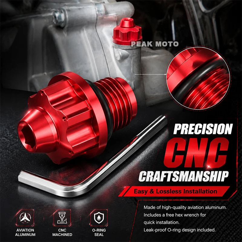 Motorcycle Accessories CNC Aluminum Gear Oil Tank Cap Cover Screw For YAMAHA NMAX155 NMAX125 NMAX 155 125 N-MAX 2015-2022 2023