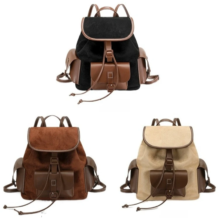 

Женский рюкзак из искусственной кожи, раскладушка, веревка, узел, цвет столкновения, женская сумка с несколькими карманами для поездок на работу