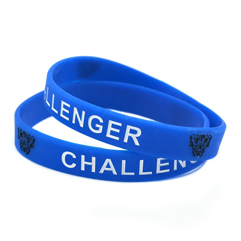 1 PC Game Gift Silicone Bracelet Saying Challenger Master Adult Size 7 Colors