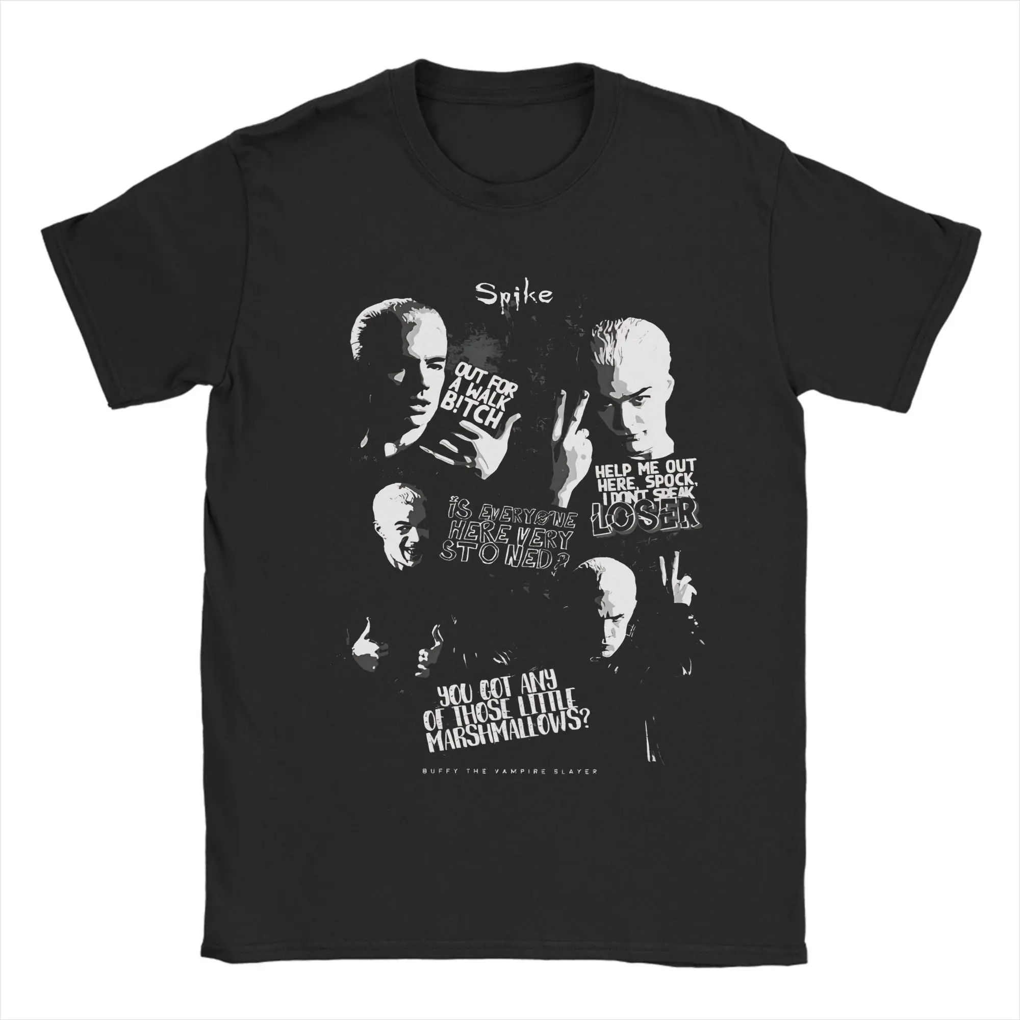 

Мужская футболка с плакатом Buffys The Vampire Slayers, хлопковая одежда для отдыха, футболки с короткими рукавами и круглым воротником, идея подарка, футболки