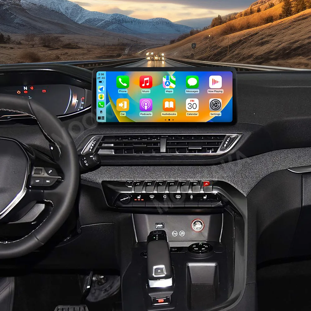 12.3 inch Screen For Peugeot 4008 2016 2017- 2022 Android 13 Car Radio Automotive Multimedia Stereo Player GPS Navi Head Unit