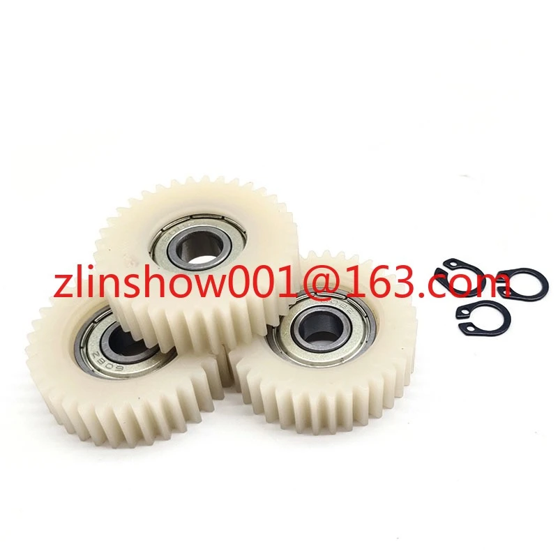 Electric Bicycle Parts 3pcs Nylon 36 Gear 38*12mm 36 Teeth Gears With 8mm Bearings Electric Bike Nylon Gear Nylon Ball Bearing