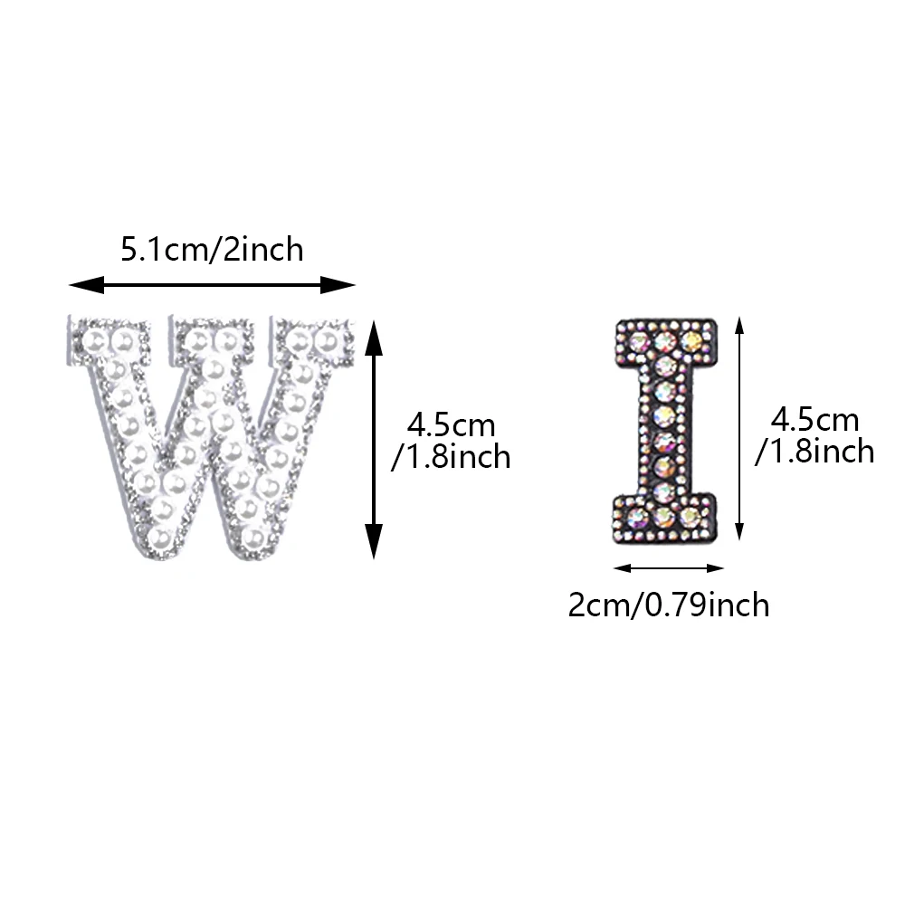 26 sztuk/zestaw 4.5cm naszywki ze strasami angielska litera naszywki żelazko na dla majsterkowiczów rzemiosło naklejka z imieniem ręcznie robione