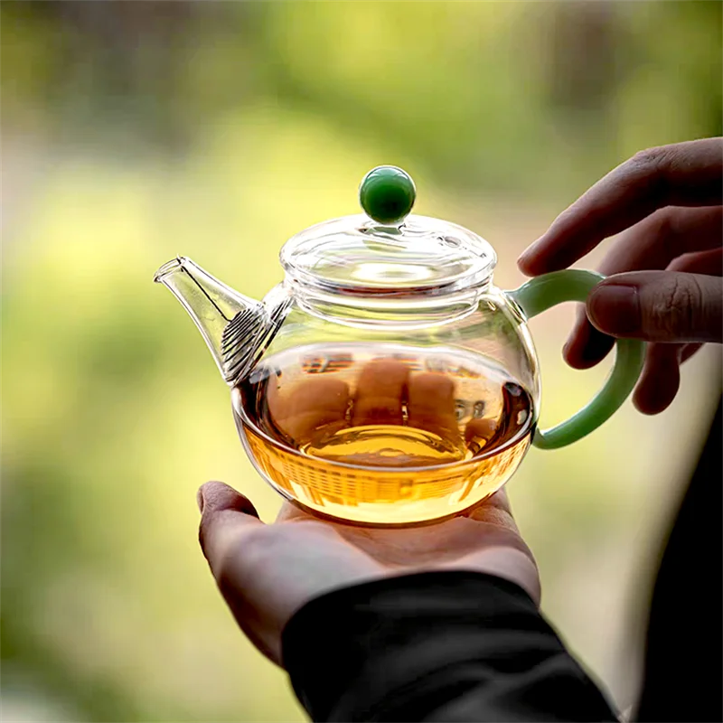 Small Capacity 250ml Heat Resistant Small Glass Teapot With Filter Kungfu Tea Set Heat Resistant Small Brewing Tea Pot Teaware