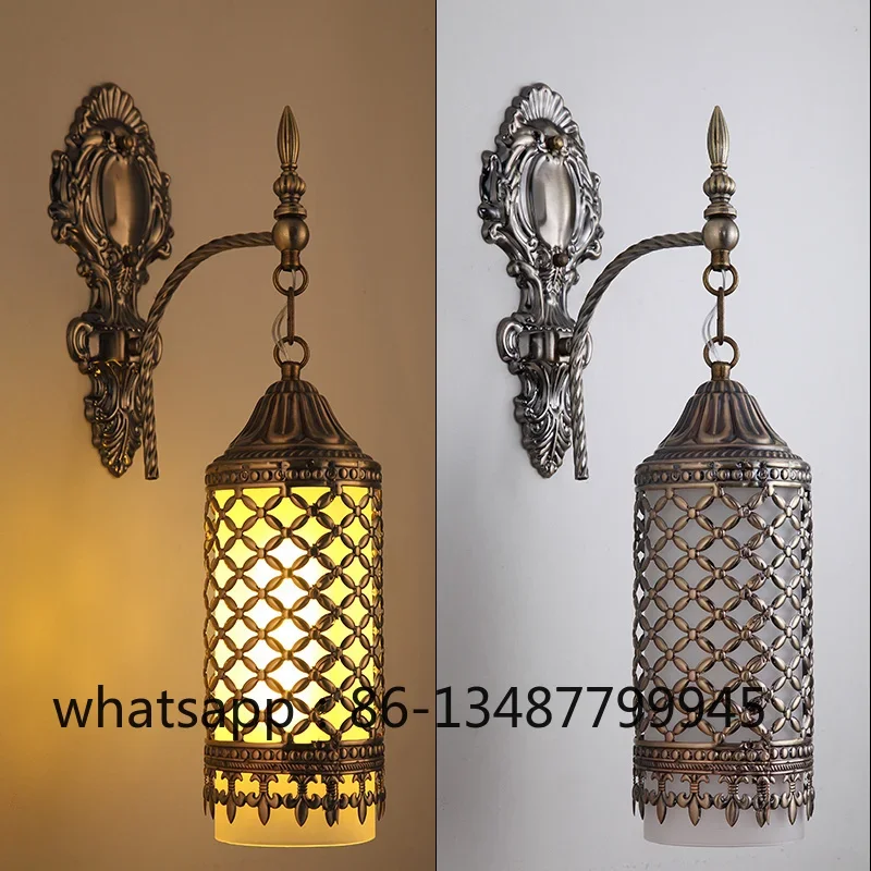 

Настенный фонарь из треснутого ледяного стекла, настенный фонарь в стиле ретро для иностранного ресторана, отеля, бара, кафе