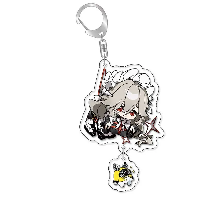 Zenless Zone Zero Anby Demara Billy The Kid Cartoon Keychain Plastic Keyring Bag Tag Cos Accessory