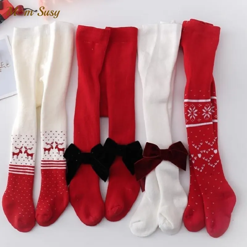 Collants de Noël chauds avec sourire à l'intérieur pour nouveau-né, leggings pour tout-petits, chaussettes d'hiver pour bébé, optique, fille, garçon, 0-2 ans